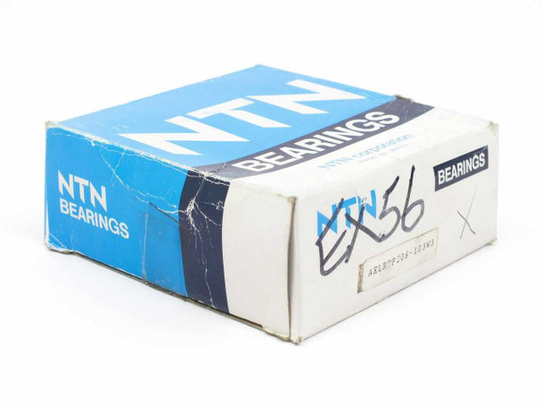 NTN AELRPP206-103W3 pillow block in original NTN Bearings blue and white open box packaging