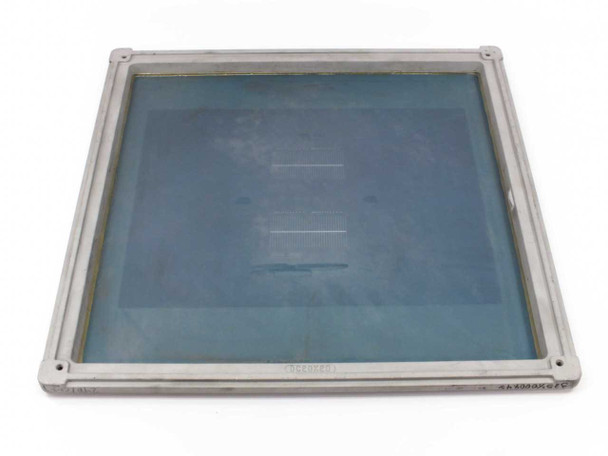 MicroScreen DC20X20 20x20 screen printing frame — angled top view showing full frame profile and mesh condition
