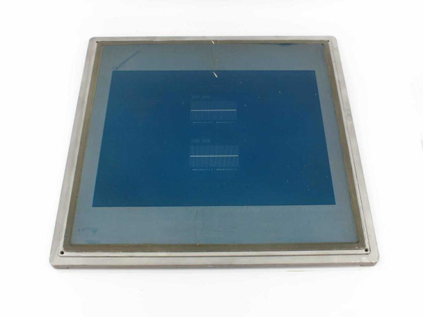 MicroScreen DC20X20 20x20 aluminum screen printing frame — front view showing blue mesh stretched in aluminum frame