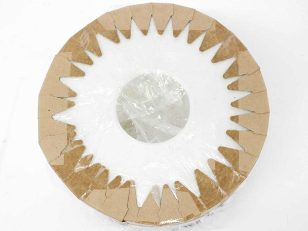 Solopower 6546-Q0N Interleaf Paper Roll — top-down view showing cardboard core and serrated edge protector