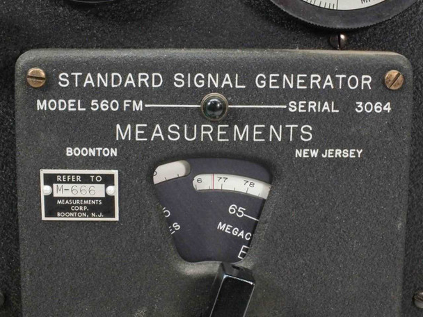 Measurements 560FM RF Standard Signal Generator 25 ~ 960 MHz - McGraw-Edison