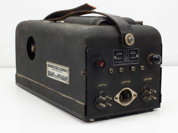 Brush Development BL-202 oscillograph – right-side and rear panel view showing J3711, J3712, J3713 connectors and controls