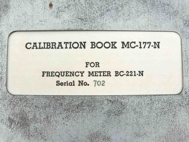 Philco BC-221-N Vintage Radio Frequency Meter with Calibration Book MC-177-N