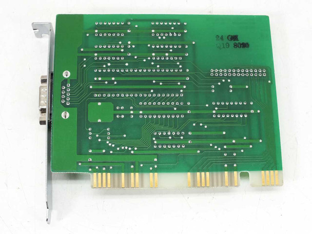 Kensington Microware EPC020400 ISA serial card – solder side with ISA edge connector and DB9 port visible on bracket