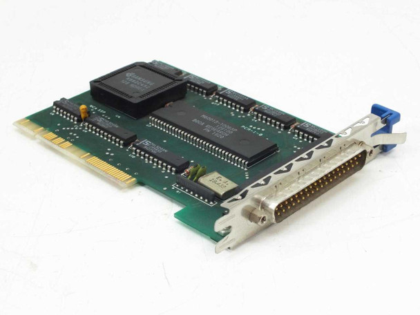 Boca Research M60013-1006SP MicroChannel parallel port card – angled front view showing DB25 connector and PCB components