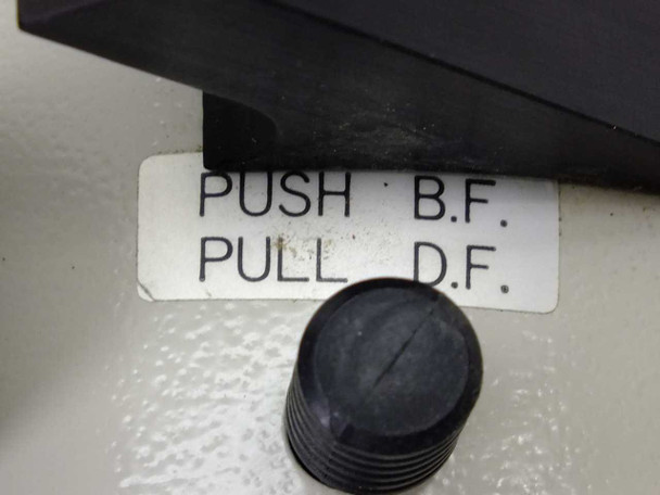 Nikon DF/BF Filter Assembly – close-up of push/pull label reading PUSH B.F. PULL D.F. and black slider knob