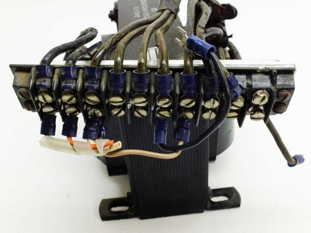 Unbranded 11064 Toroidal Transformer – top view showing multi-position screw terminal block with wire lead connections