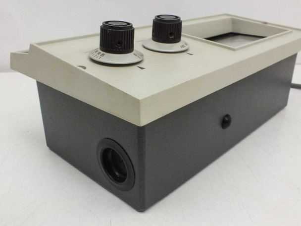 Balsbaugh 900-18M three-quarter rear view showing top of housing, control knobs, and probe connector port