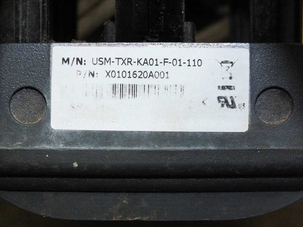 Wildblue USM-TXR-KA01-F-01-110 label showing M/N USM-TXR-KA01-F-01-110 and P/N X0101620A001 with UL mark