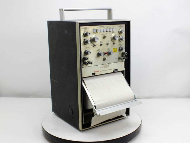 Brush Instruments Mark 280 2-channel strip chart recorder front three-quarter view with chart paper loaded
