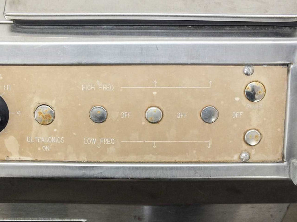 Tronic MK IV control panel right section showing Ultrasonics On, High Freq and Low Freq push-button controls
