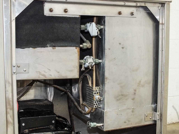 Tronic MK IV rear interior right side showing refrigeration plumbing, valve block, and condenser components