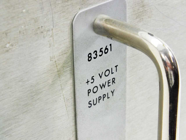 ESI 83561 +5 Volt Power Supply label close-up — model number and voltage rating clearly printed on front panel tag