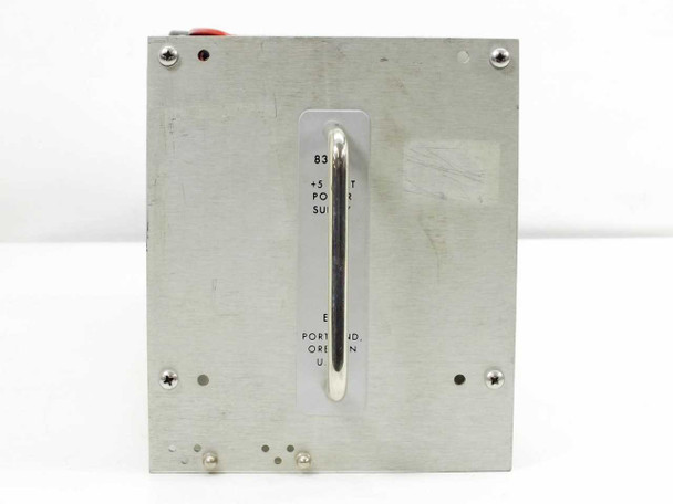 ESI 83561 power supply module — front face view with panel label partially visible and pull handle, plain aluminum faceplate
