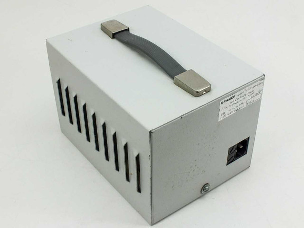 Kramer Scientific 150H — rear view showing ventilation slots, carry handle, and IEC AC power inlet