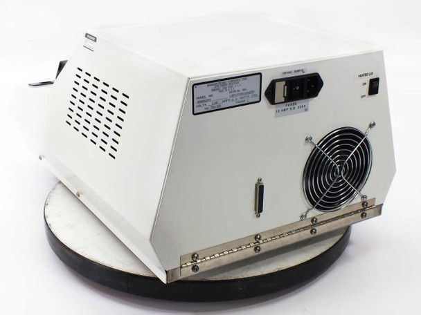 Barnstead Amplitron II DB80245 PCR Thermal Cycler — rear view showing IEC power inlet, DB-25 port, cooling fan, and Heated Lid On/Off switch