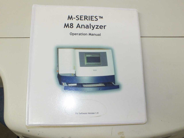 M-Series M8 Analyzer Operation Manual binder for Software Version 1.9 – included with unit
