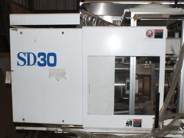 Sumitomo SD30 – front clamping side panel showing SD30 logo and safety door with window