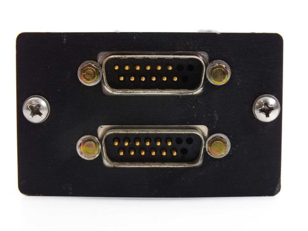 Black Box LE600A — end panel showing two DB-15 male connectors