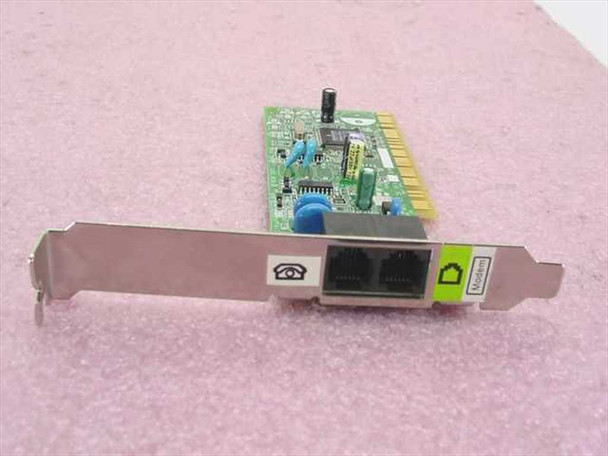 Micro-Star MS-6946 PCI modem card front view showing two RJ-11 ports on bracket and PCI gold edge connector
