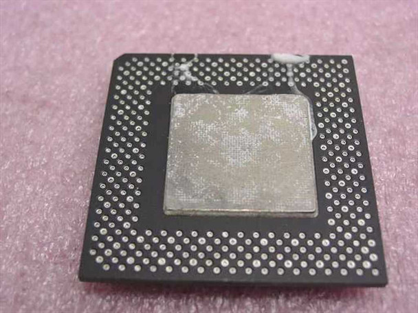 Intel Celeron SL3EH FV524RX466 466MHz PPGA CPU — top view showing heat spreader with wear and 370-pin array
