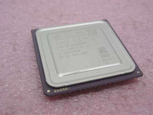 AMD K6-2/300AFR processor – top view of 321-pin ceramic PGA package