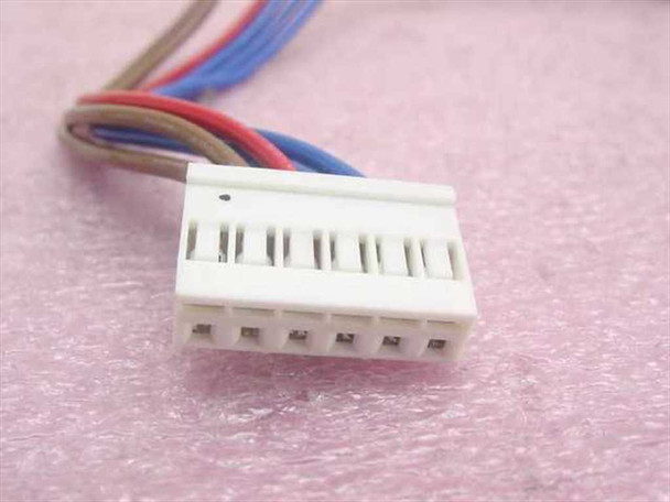 HP RG5-0966 wire harness close-up — white 6-pin connector with multi-color wire leads