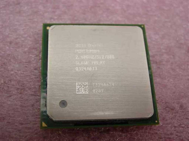 Intel Pentium 4 SL6WF 2.4GHz Socket 478 Northwood CPU – top view showing processor markings 2.40GHz/512/800 and Intel branding