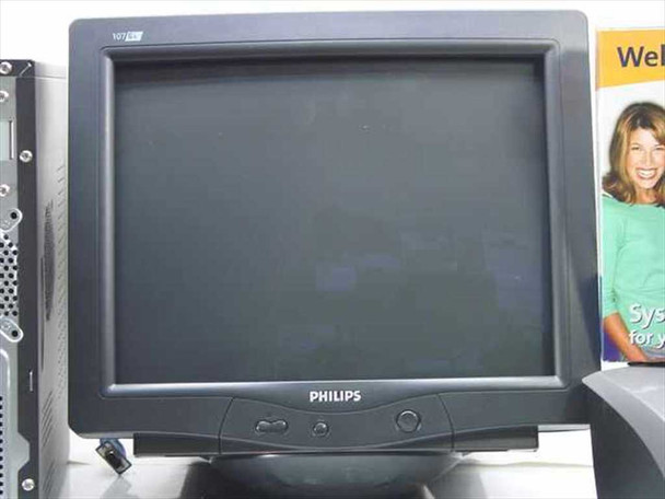 Philips 107G6 CRT monitor front view with Philips branding and front-panel controls