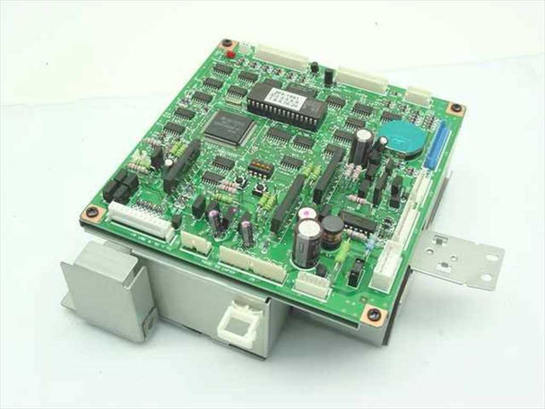 Sanken RH3-2182 power supply – bottom PCB view showing green circuit board with ICs, capacitors, ribbon and JST harness connectors, and mounting bracket