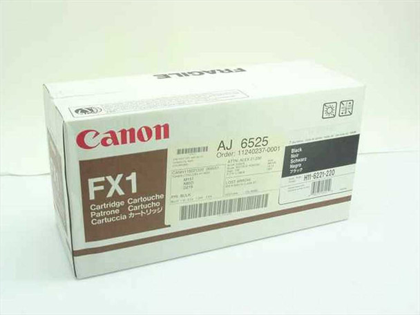 Canon FX1 H11-6221-220 Black Toner Cartridge box front showing Canon logo, FX1 cartridge label, and part number H11-6221-220