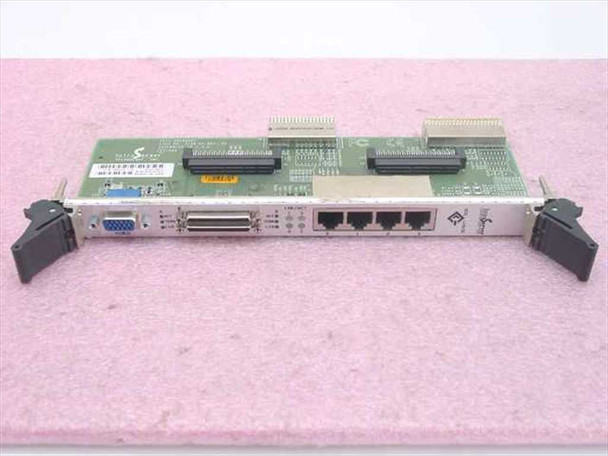 IntraServer ITI-8241C-R 6U cPCI Rear I/O Module front panel showing VGA port, SCSI connector, and four RJ-45 Fast Ethernet ports