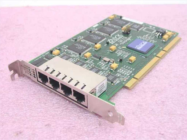 Znyx Networks ZX370 SA0109 4-Port cPCI Ethernet Card – front view showing four RJ-45 ports and green PCB with Znyx logo