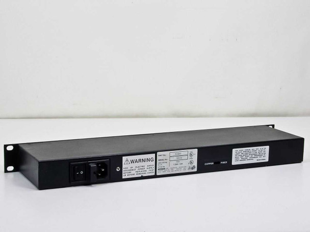 Black Box MX330A-D I-MUX – rear panel view showing IEC power inlet and Copper/Fiber selector
