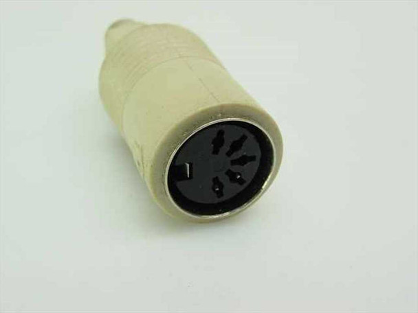 PS/2 Male to AT DIN-5 Female keyboard adapter – rear view showing AT DIN-5 female socket