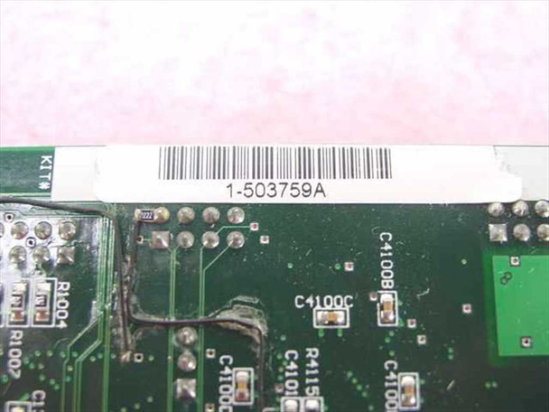 GNP PDSi 1-503759A SNAC board – close-up of barcode label showing part number 1-503759A and component markings on PCB