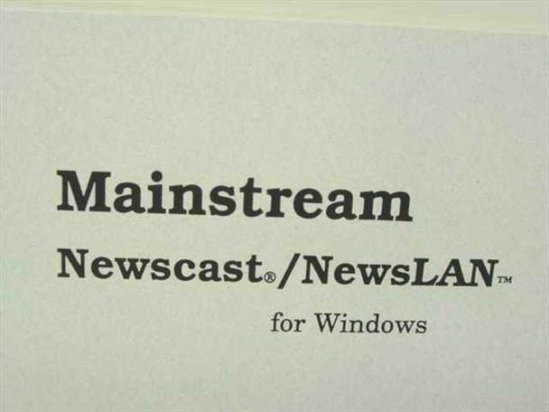 Mainstream Newscast NewsLAN for Windows manual cover — included software documentation