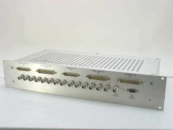 Tektronix IGS-1614-60 Trigger Interconnect Module – front panel showing BNC connectors and D-Sub 50-pin ports labeled FROM VX4385 P5, P4, FROM VP J11, FROM VX4287 P4, and FROM VP J16