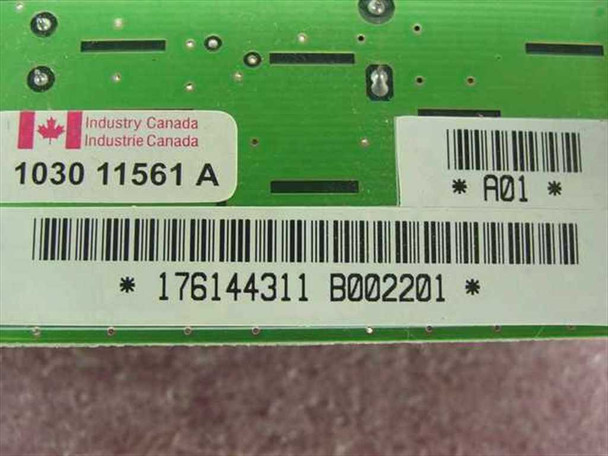 Sony Vaio modem card label close-up showing part number 176144311, A01 revision, and Industry Canada certification sticker