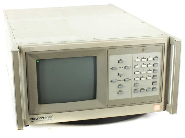 Datron 2000 Programmable Pulse Generator front panel view showing CRT display and membrane keypad