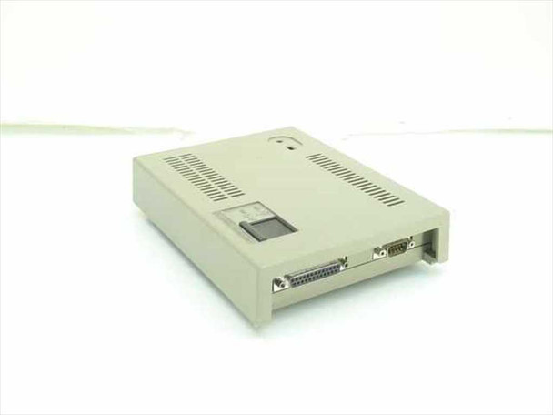 Lexmark 4033-001 Token Ring Print Server — front-left angled view showing beige desktop enclosure with ventilation slots and DB25 and DB9 ports on right side