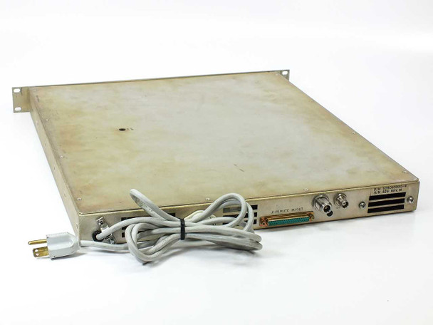 LNR Communications 506010000-4 C-Band Upconverter rear panel view showing BNC connector, DB-25 connector, and AC power cord