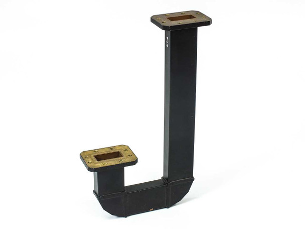 Black G-7-A C-Band WR-137 11" Rigid Waveguide Assembly Connector with 90° Bends