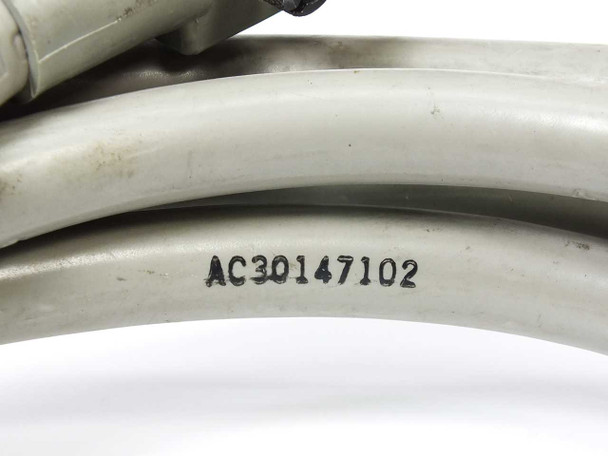 Amphenol AC30147102 part number label stamped on cable jacket close-up