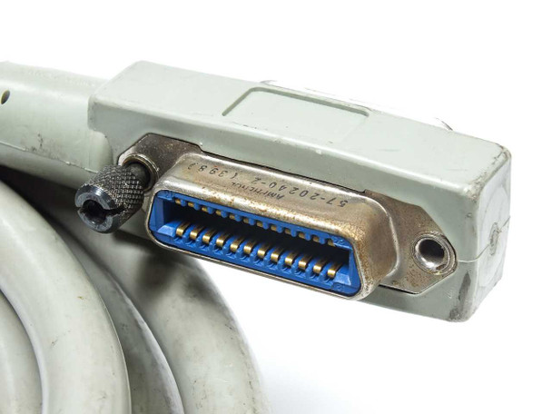 Amphenol AC30147102 GPIB cable connector end showing Amphenol branding and part number stamped on shell