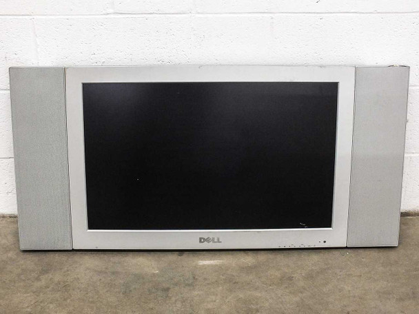 Dell W3000 30-inch LCD TV — second front view showing silver bezel and Dell logo at bottom center