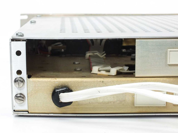 P.R. Hughes GT32A-6A – rear left-side detail showing bent/damaged chassis frame with white cable connector and internal components visible