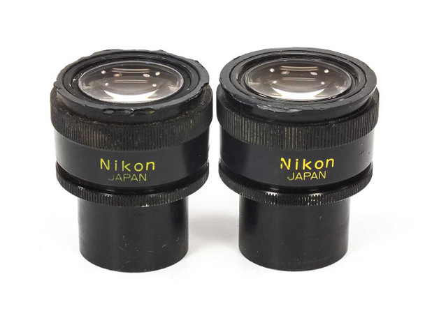 Nikon CFUW Pair of 10X Microscope Eyepieces - 30mm Diameter - Damaged Plastic