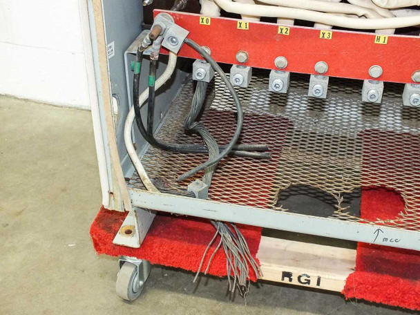 Matra Electric 6175432L – close-up of secondary terminal connections with labeled X0–X3 and H1 taps and wiring leads