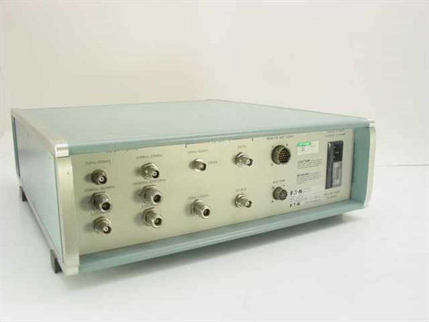 Eaton CIU-7 Controlled Input Unit B — rear panel view showing multiple BNC input ports grouped by signal type, large circular multi-pin Remote Ant Cont connector, and IEC AC inlet with fuse holder